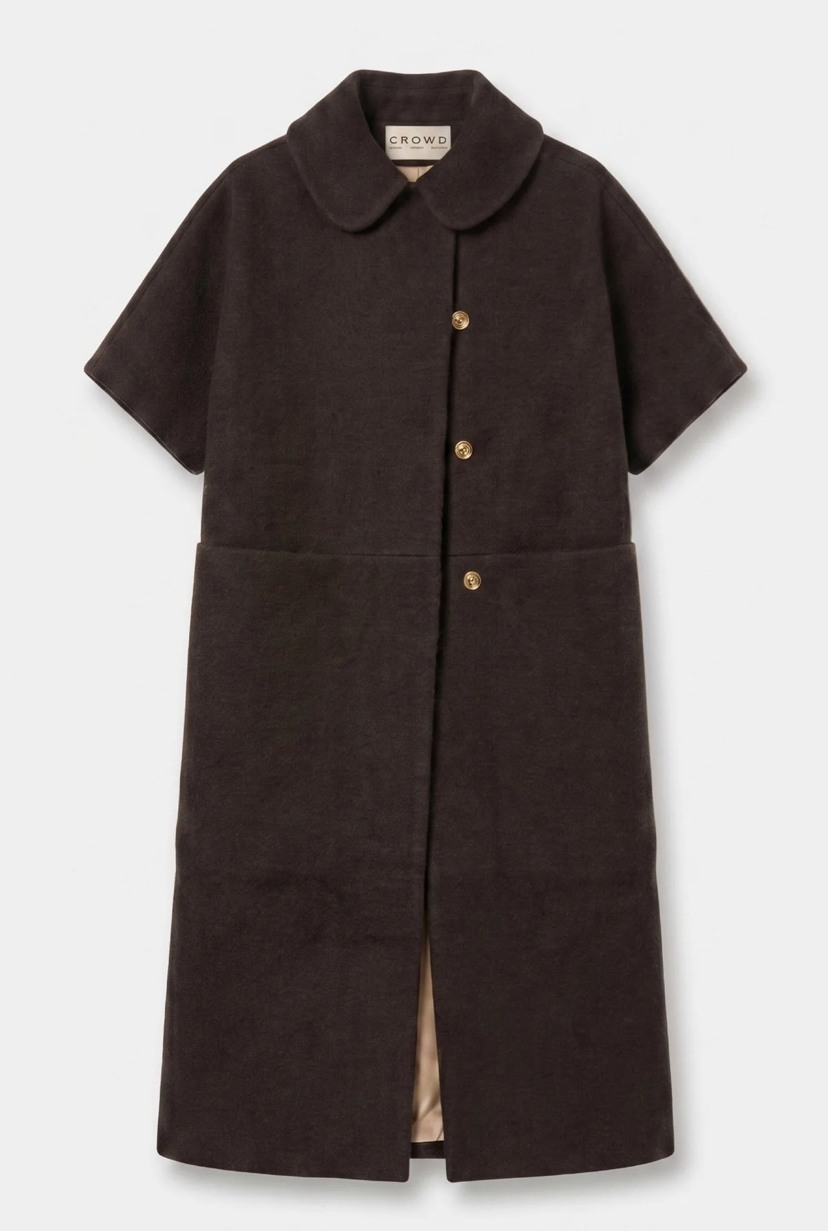 Long MOK Wool Coat - Chocolate