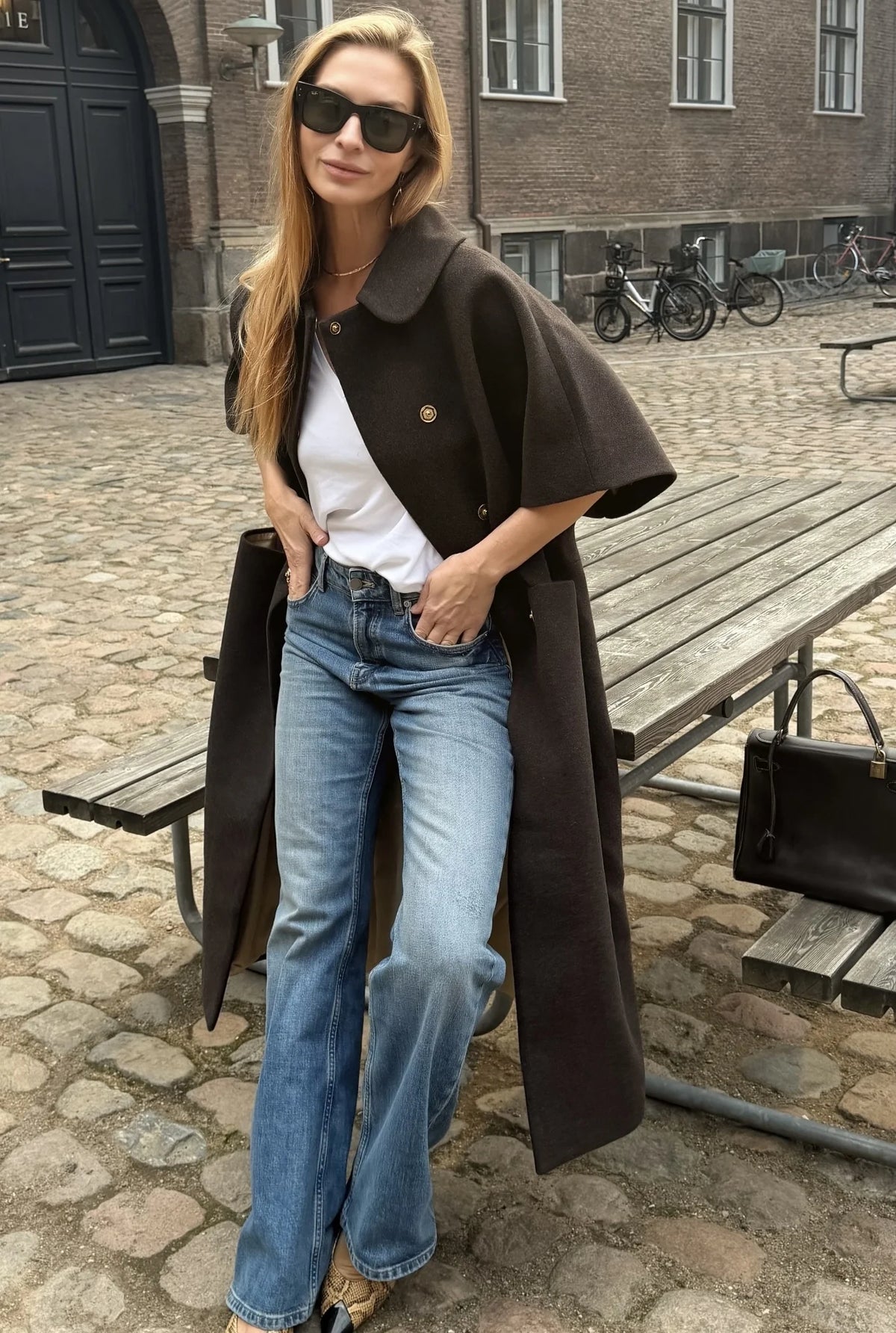 Long MOK Wool Coat - Chocolate