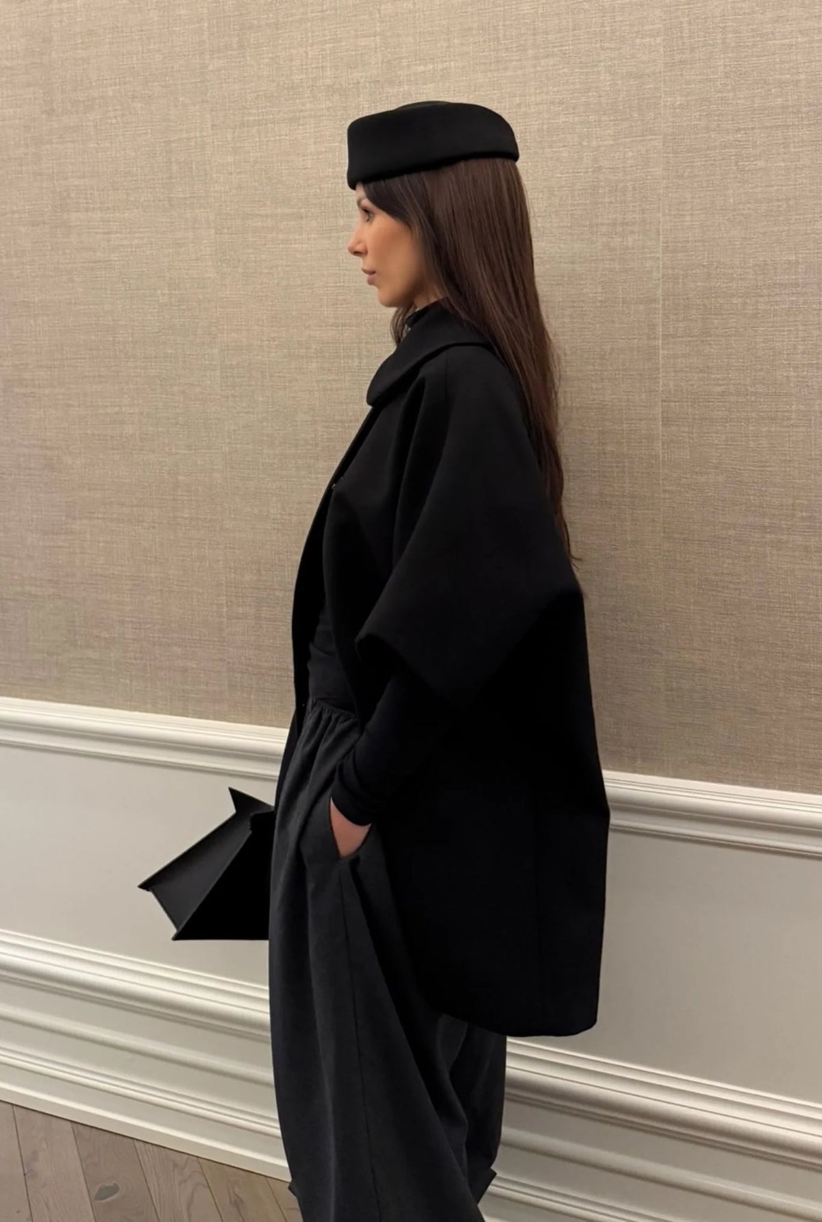 Short MOK Wool Coat - Black