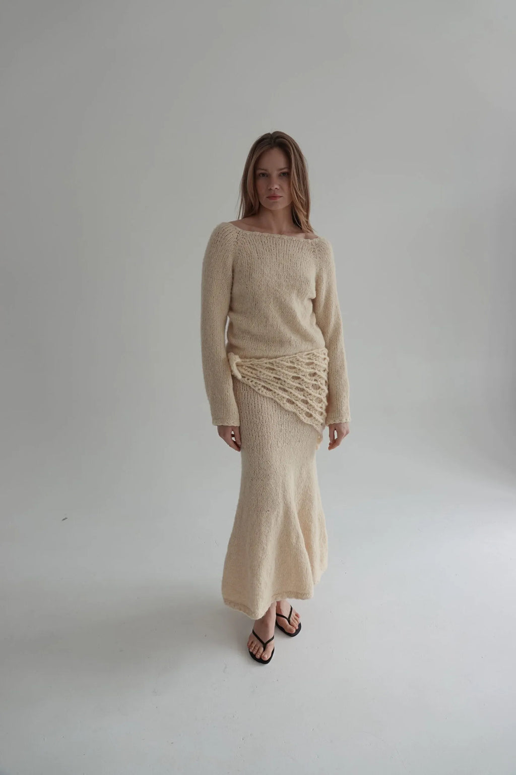 Cara hand-knitted skirt