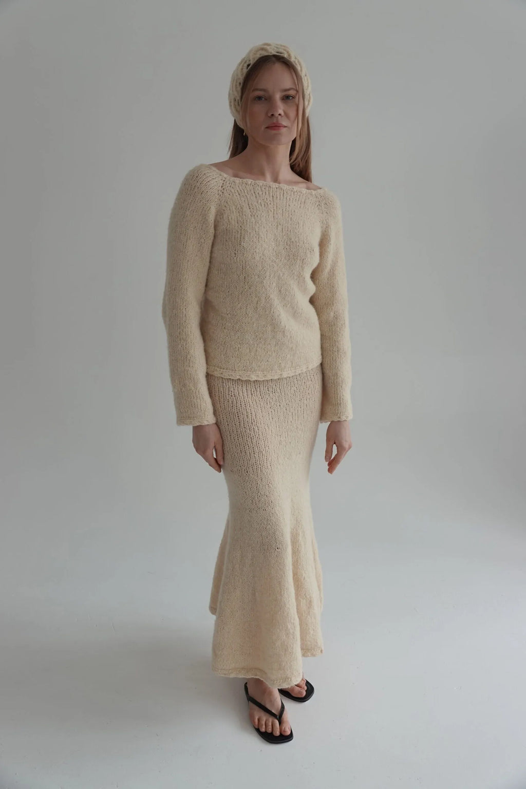 Cara hand-knitted skirt