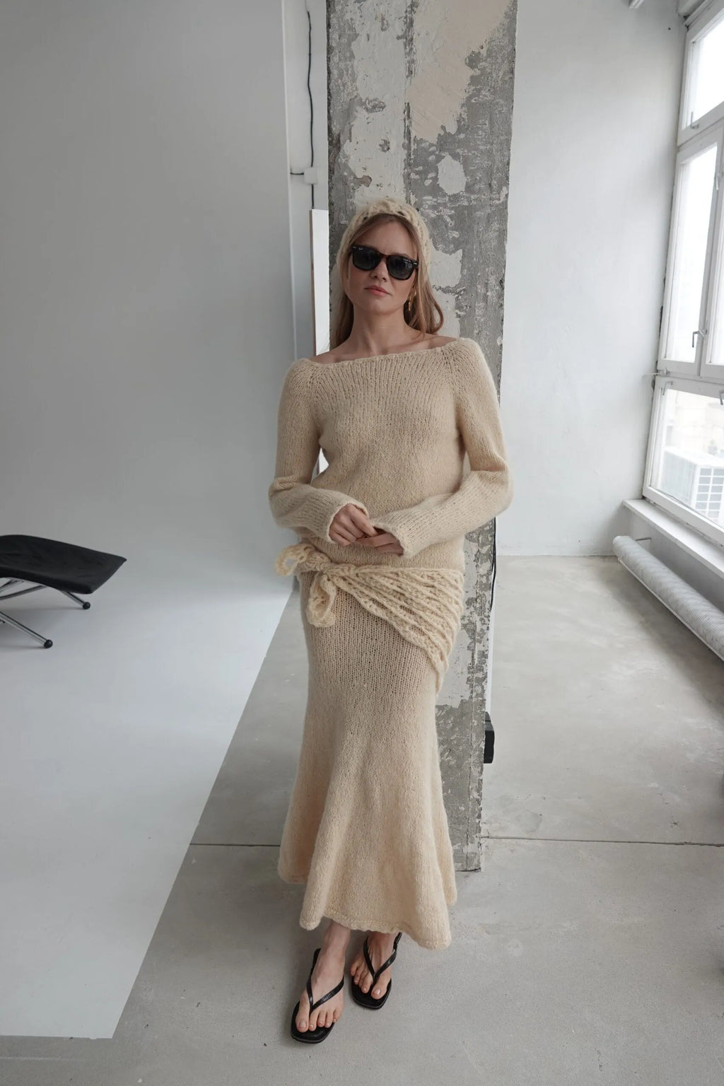Cara hand-knitted skirt