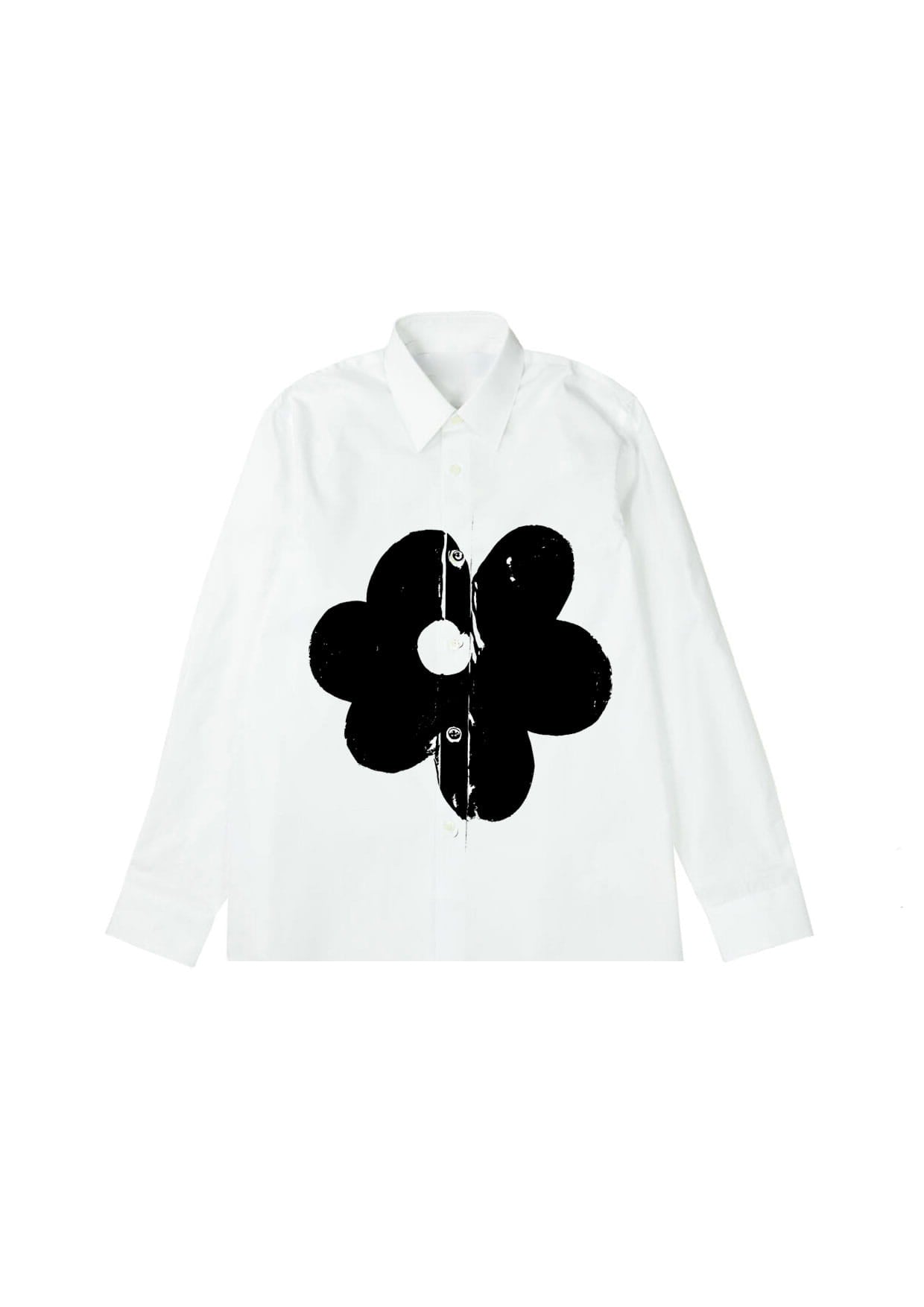 White Shirt with flower