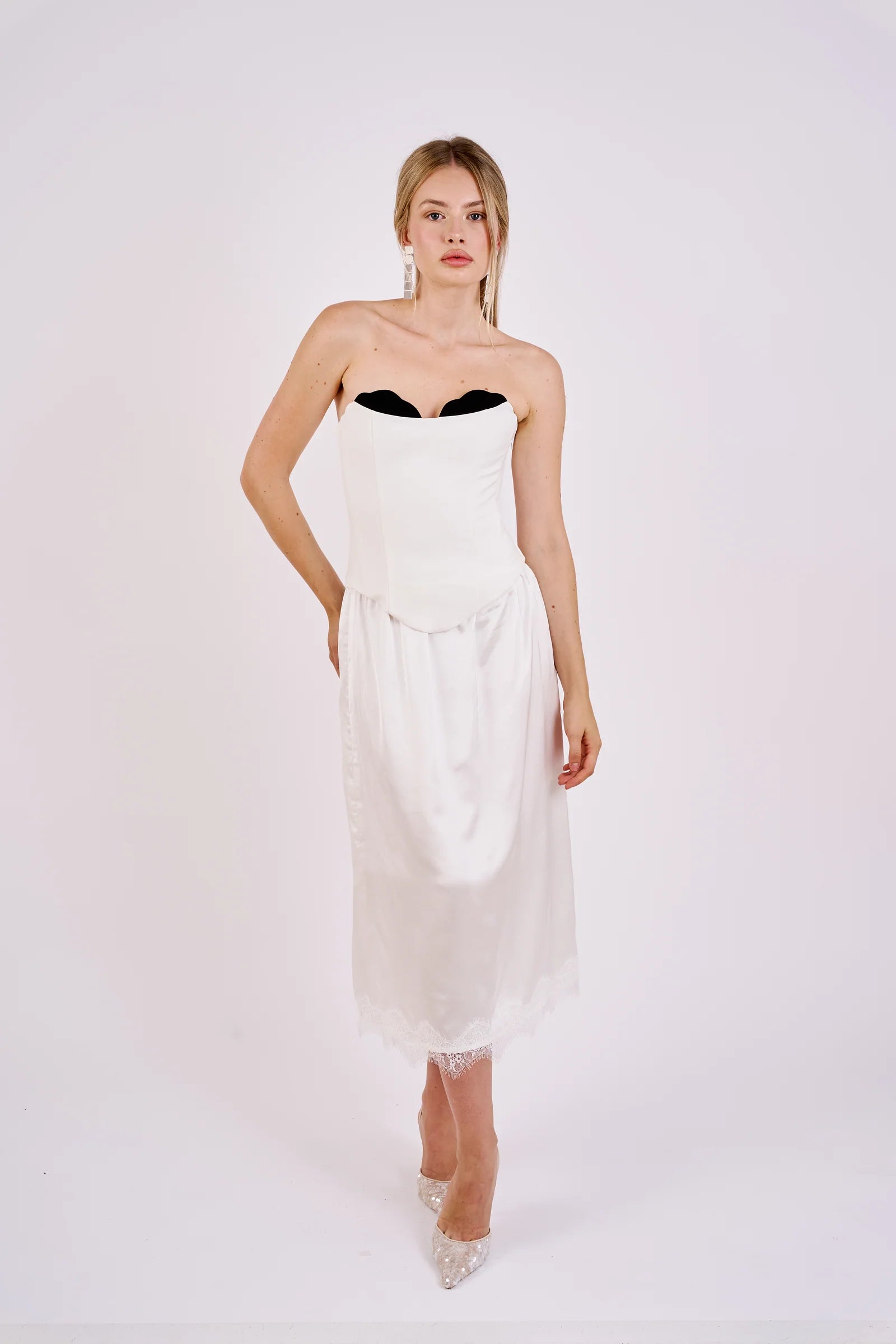 Corset Top White & Black