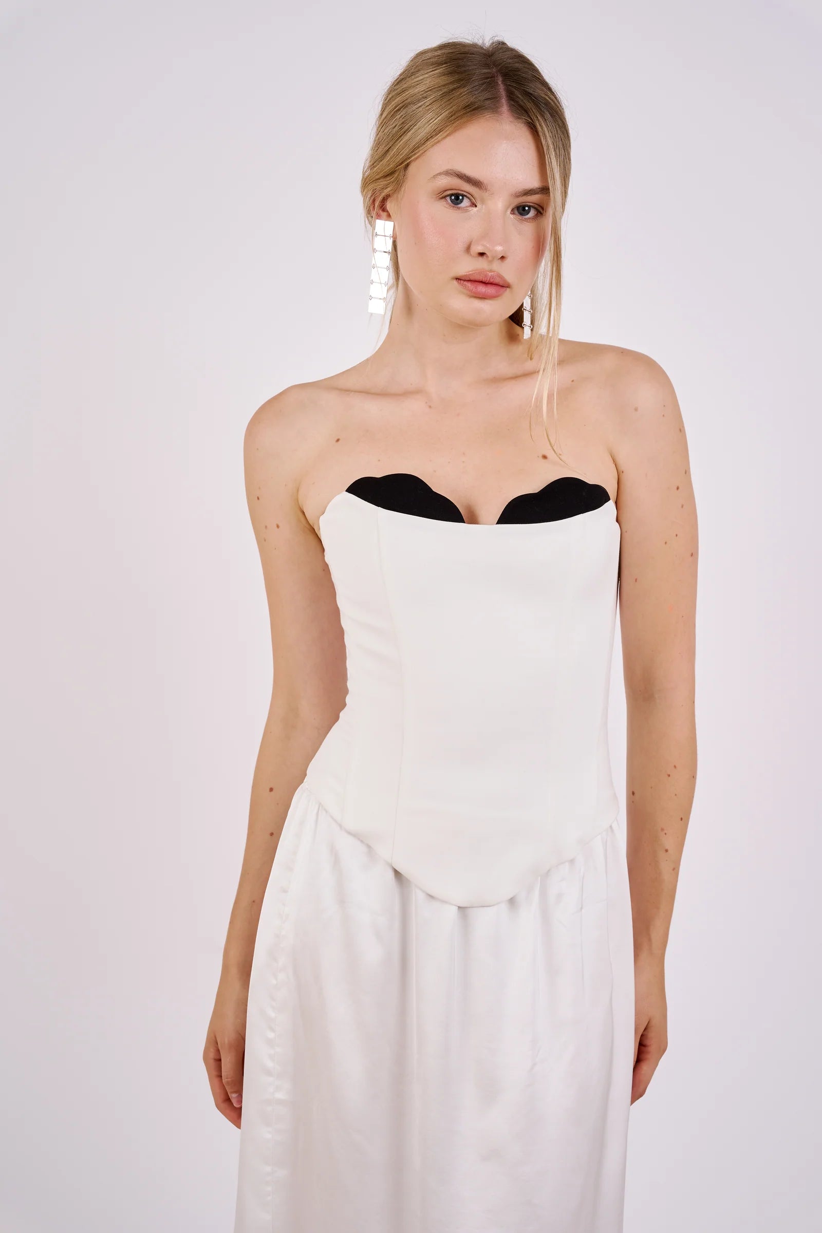 Corset Top White & Black
