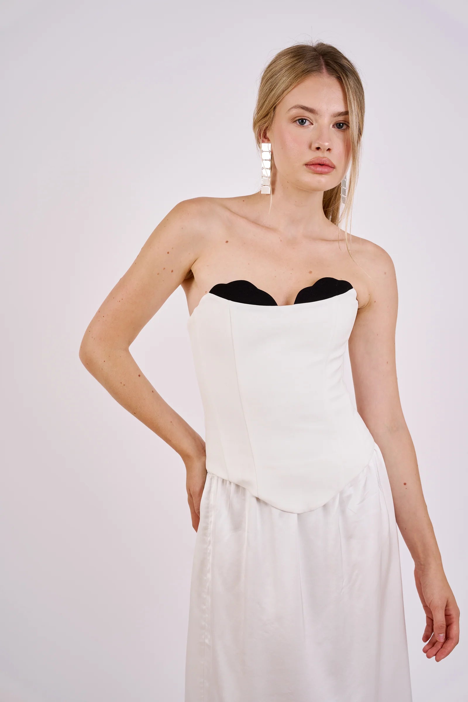 Corset Top White & Black