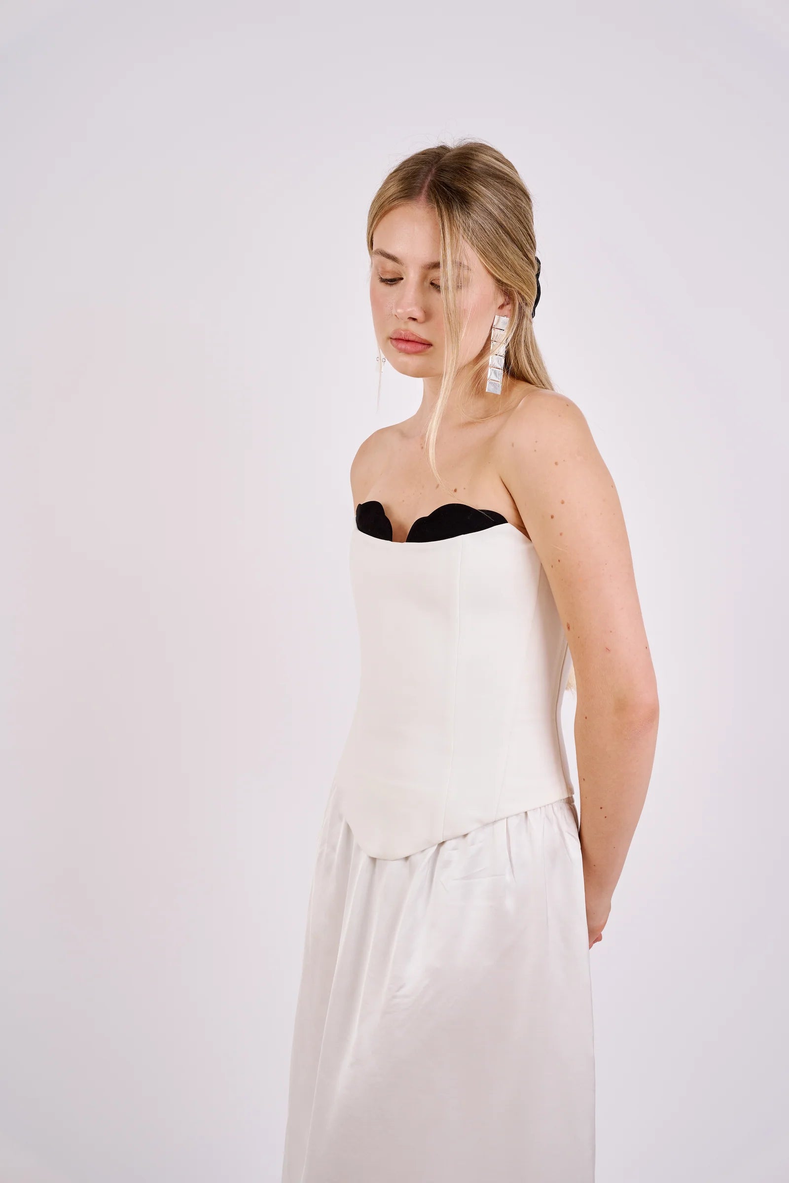 Corset Top White & Black