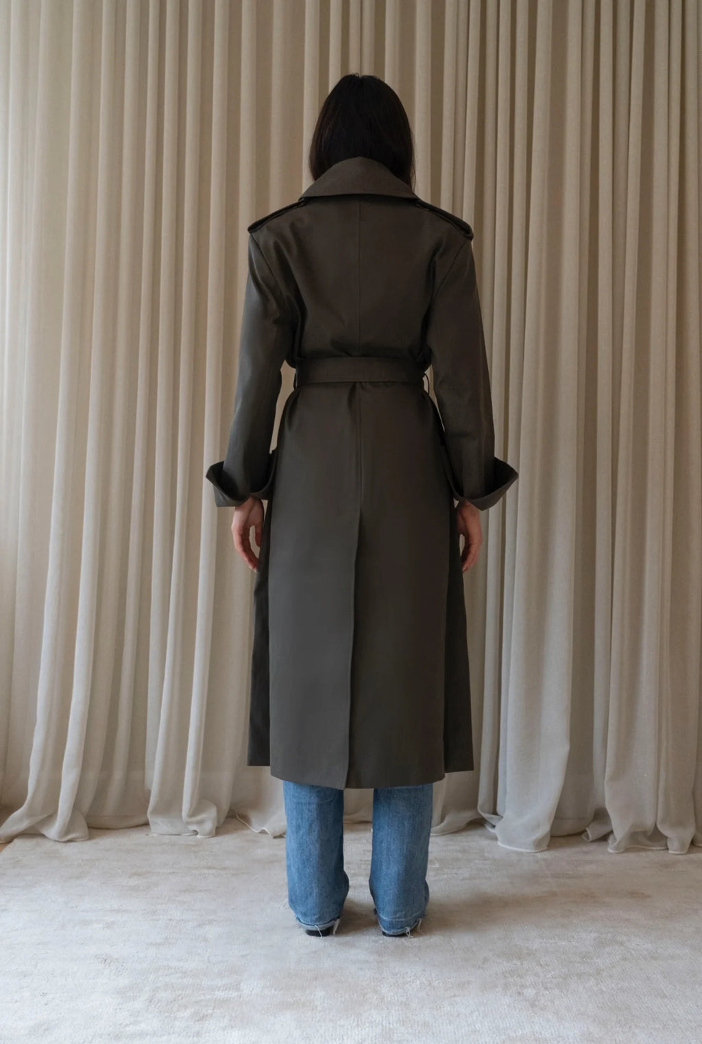 Long KIM Coat Army