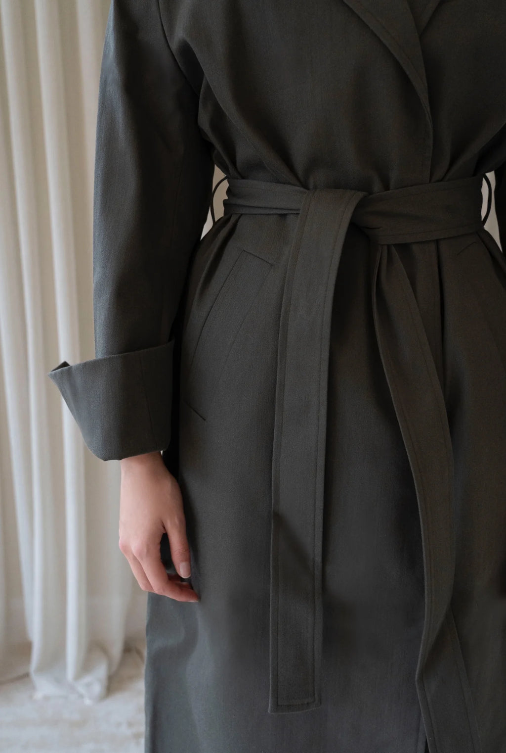 Long KIM Coat Army